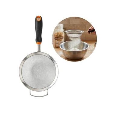 Imagem de Peneira Coar Polvilhar 16cm Cozinha Aço Inox Baker's Secret