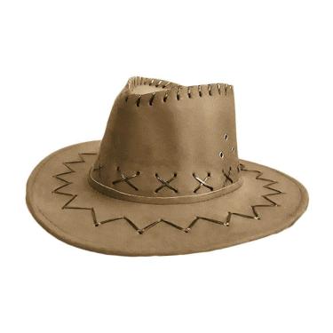 Imagem de Chapéu Cowboy Western Infantil Suede Marrom Claro Extra Festas