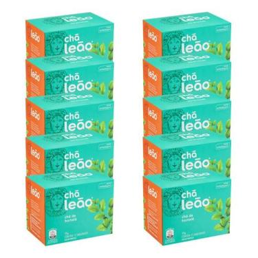 Imagem de Chá De Hortelã Com 15 Saquinhos Leão Kit 10 - leão alimentos, caixa