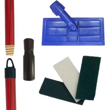 Imagem de Kit SUPORTE LT Limpa Tudo + CABO DE MADEIRA com Encaixe 1,2m Extensor 