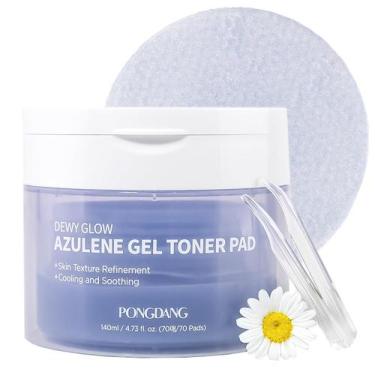 Imagem de Lenços Tonificantes em Gel PONGDANG Dewy Glow Azulene 70 Unidades