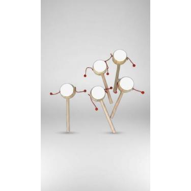 Imagem de Maracá Infantil Madeira Chocalho Musical 11.5cm - Congratulations Stor