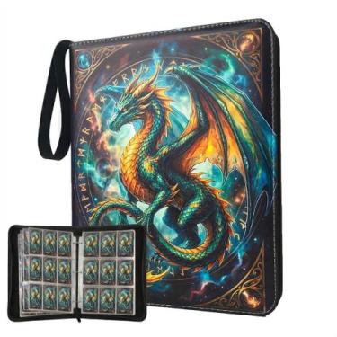 Imagem de Álbum para cartas colecionáveis sepezz 9 bolsos à prova dágua em couro