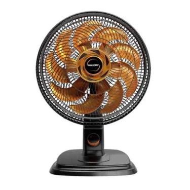 Imagem de Ventilador de Mesa e Parede Mallory Egeo 40cm 15 Pás 140W Preto/Dourad