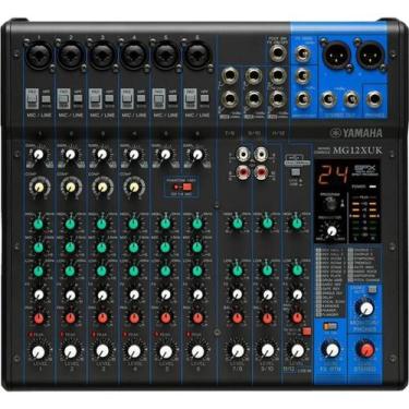 Imagem de Mesa de Som Yamaha MG12XUK Analógica 12 Canais Preta