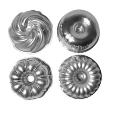 Imagem de Kit 4 Assadeiras Formas Mini Decoradas 9x4cm Caparroz Alumínio Gomada 
