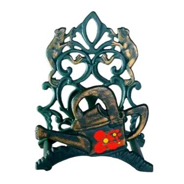 Imagem de Suporte para Mangueira Regador Resistente e Decorativo Alumínio Fundido Gaspar 24CM 50M
