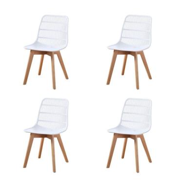Imagem de Conjunto com 4 Cadeiras Braila Branco