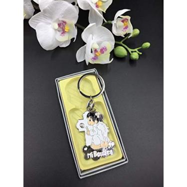 Imagem de 12 peças de chaveiro de batismo para meninas brancas/Bautizo Recuerdos/presente para convidados/batizados brindes II