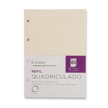 Imagem de Cicero Refil Caderno Criativo Argolado Office 40FLS Pólen 80g Quadriculado A5, 8613