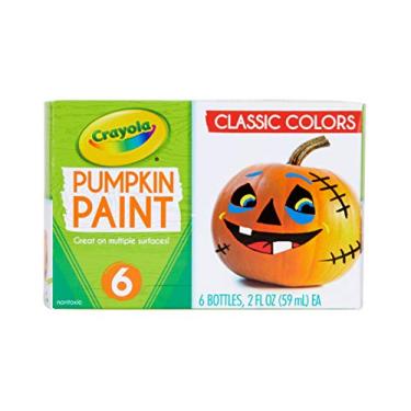 Imagem de Crayola Pumpkin Paint Kit, Acrylic Paints in Classic Colors, Halloween Decorations, 6Count