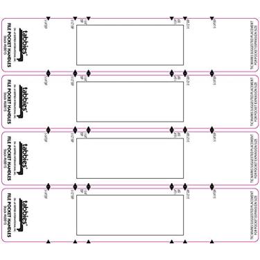 Imagem de Tabbies Alças de bolso para arquivo, 24 x 5, brancas, 4/folha, 12 folhas/pacote