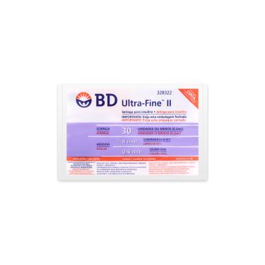 Imagem de Seringa de Insulina BD Ultra-fine 8mm 30UI com 10 unidades 10 Unidades