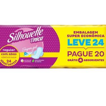 Imagem de Absorvente Silhouette Unica Super Gel C/Abas C/24Un