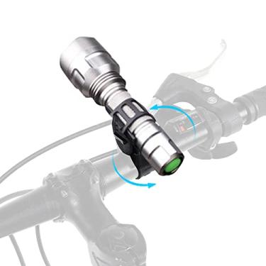 Imagem de suporte de farol de bicicleta de rotação ajustável universal rack de lanterna, Suporte de lanterna giratório 360º,