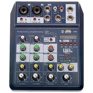 Imagem de Mesa De Som Mixer JWL 4 Canais Via Bluetooth USB MX-402i