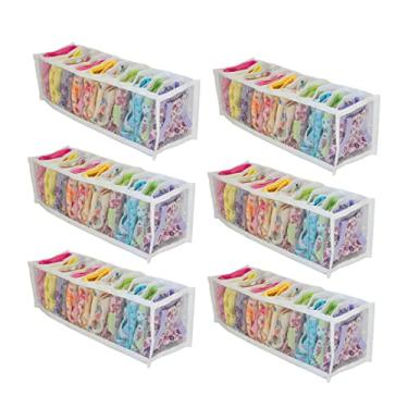 Imagem de 6 Colmeia organizadora para Calcinha/Meia/Cueca kit (P) Branco - Organizalux