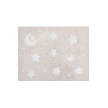 Imagem de Tapete Sky Bege e Branco Estrelado 160x120 - Nina & Co.