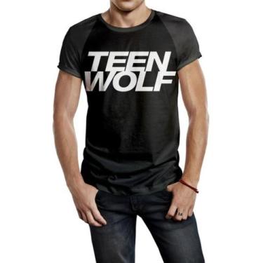 Imagem de Camiseta Raglan Masculina Teen Wolf Lobo Adolescente Ref:702 - Smoke