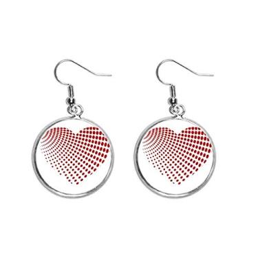 Imagem de Brincos de prata pendentes com raio vermelho para dia dos namorados joia feminina