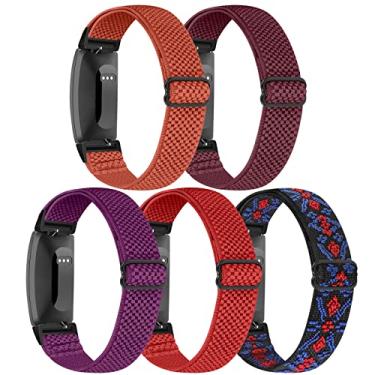 Imagem de enkic Pulseira de relógio elástica compatível com Fitbit Inspire 3/Fitbit Inspire 2/Inspire/Inspire HR/Fitbit ace 2/Fitbit ace 3, pulseiras de reposição de nylon macio para mulheres e homens