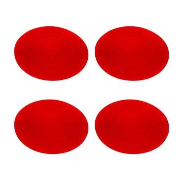 Imagem de Almofada Silicone Para Fogão de Indução Kit 4 Peças Vermelho