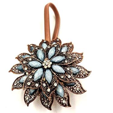 Imagem de 1 peça cortina magnética tieback mola fio de aço em forma de flor fivela de cortina clipe suporte de janela acessórios, h, 1 peça