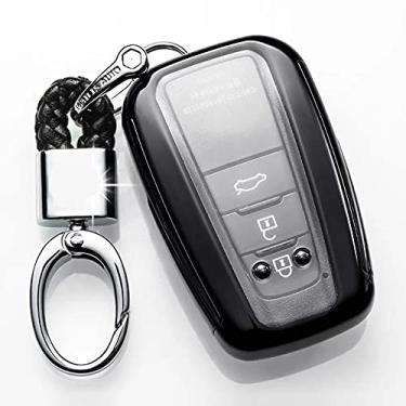 Imagem de CSHU Proteção da capa do porta-chaves do carro do porta-chaves do porta-chaves do porta-chaves do porta-chaves do carro, adequado para Toyota Prius Camry Corolla C-HR CHR RAV4 Prado 2018,8