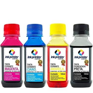 Imagem de Tinta Inkprinter para Recarga de Cartucho de Impressora Hp (4x100ml)