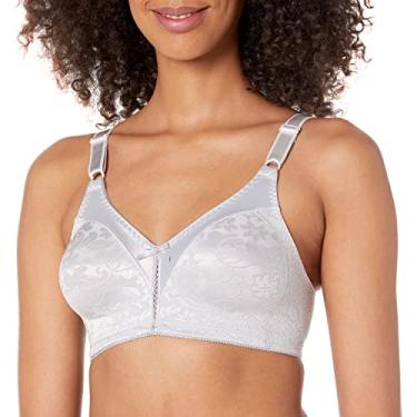 Imagem de Bali Sutiã feminino de renda com suporte duplo sem fio Df3372, Cinza cristal., 34DD