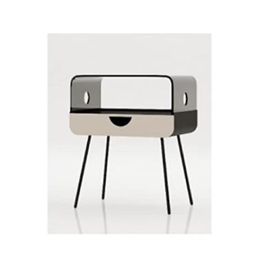 Imagem de Mesa de centro quadrada acrílico mesa lateral quarto cabeceira gaveta armário sala de estar sofá decoração lateral pequena mesa de centro casa moderna mesa de canto mesas de canto (cor: b)