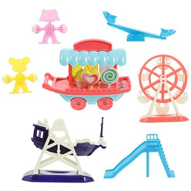 Imagem de Toyvian 1 Conjunto Parque De Diversões De Montagem Brinquedos Do Parque Temático Parque De Diversões Infantil Brinquedos De Roda Do Céu Criança Pequena Plástico Carrossel Casa De Boneca