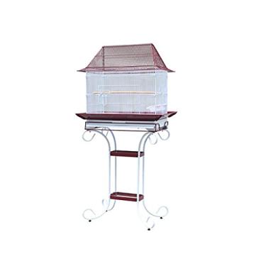 Imagem de KIZQYN Gaiola de papagaio doméstico gaiola de animal de estimação Starling Tiger Skin Cage de reprodução pode ser decorada separadamente Adequado para gaiola de voo canário de papagaio pequeno (cor: a)