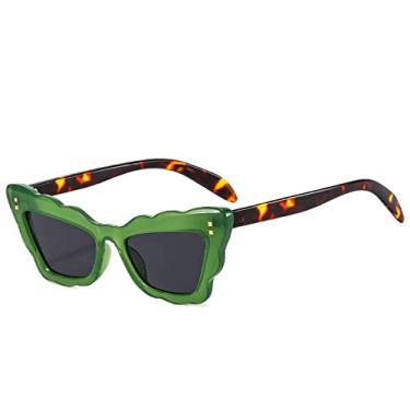 Imagem de Moda Cat Eye Óculos de Sol Feminino Homens Lente Gradientes Vintage Produtos de Tendência Óculos Casual Festa Estilo Praia UV400,C2,Tamanho único