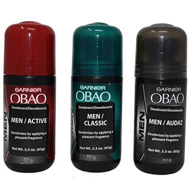 Imagem de OBAO Desodorante masculino sortido – Pacote com 3