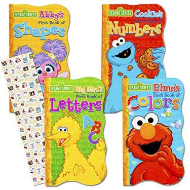 Imagem de Sesame Street First Board Books – Conjunto de quatro (ABCs, 123s, cores, formas)