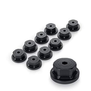 Imagem de OZCO 56621 Porca sextavada de 3,8 cm (10 por pacote), preta
