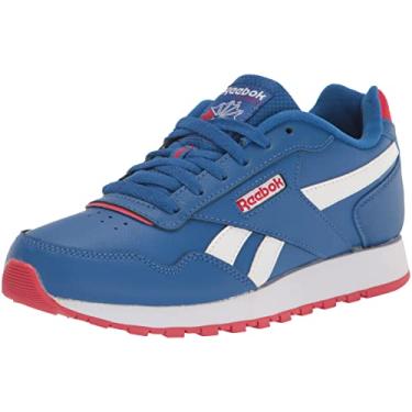 Imagem de Reebok Tênis masculino clássico Harman Run, Vector azul/Vector vermelho/branco, 10.5