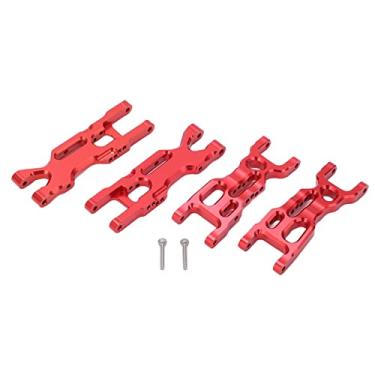 Imagem de Braços de suspensão inferiores RC, substituição dos braços inferiores traseiros dianteiros RC fácil instalação para caminhão de estádio 1/18 RC(vermelho)