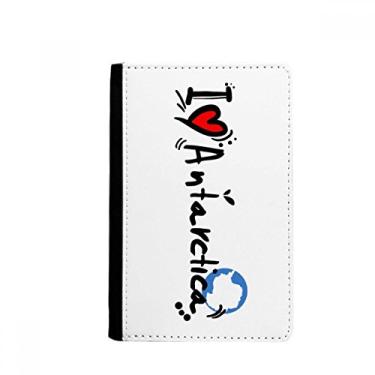 Imagem de I Love Antarctica Word Flag Love Heart Illustration Passport Holder Notecase Burse Carteira Capa Cartão Bolsa, Multicolor