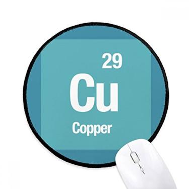 Imagem de Copper Chemical Element Science Mouse Pad Desktop Office Tapete Redondo para Computador