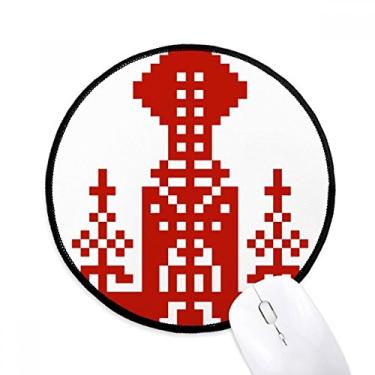 Imagem de DIYthinker Rússia Building Mosaico Country Elements Mouse Pad Desktop Office Tapete Redondo para Computador