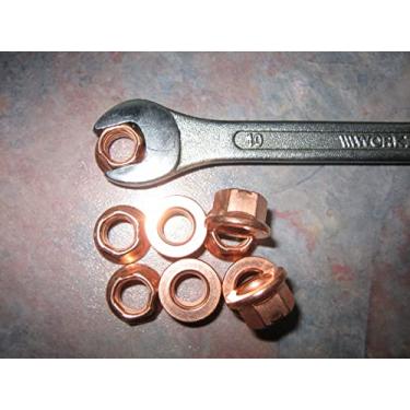 Imagem de 10 x KraftwerkTURBO 10 mm chave de tamanho M8 x 1,25 porca de coletor de escape de cobre