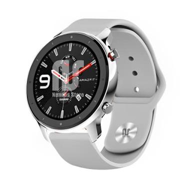 Imagem de Nandos-Stores - Pulseiras NSmart compatíveis com Amazfit GTR 47MM / GTR 2 / GTR 2e / GTR 3 / GTR 4 (Cinza tipo apple)
