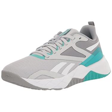 Imagem de Reebok Tênis feminino Nfx Cross Trainer, Cinza puro/azul-petróleo clássico, 10.5