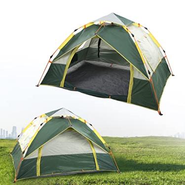 Imagem de Tenda de pop up fácil para 4 pessoas, à prova d'água, configuração automática, 2 barracas de família instantâneas para camping, caminhadas e viagens
