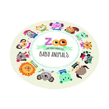 Imagem de Baoblaze Tapete infantil tapete infantil tapete de brincar tapete antiderrapante redondo infantil engatinhando tapete decoração sala de jogos para berçário sala de jogos 80 cm