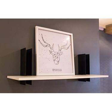 Imagem de Kit Prateleira Fit Preto 800 mm MDF 18 – MASUTTI COPAT