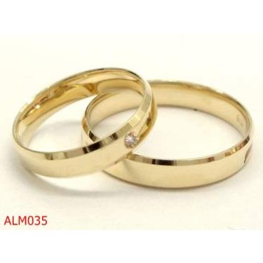 Imagem de PAR DE ALIANÇAS DE MOEDA ANTIGA 6MM CASAMENTO ALM035