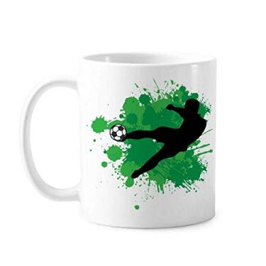 Imagem de Caneca de cerâmica para café e porcelana Penalty kick futebol futebol americano